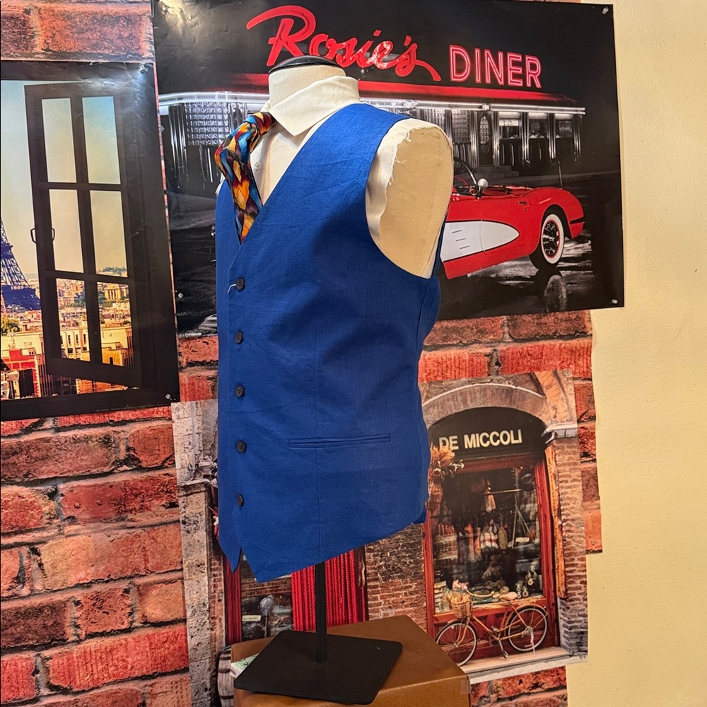 ModelCloth Royal Blue Vest - Picture 15 of 17